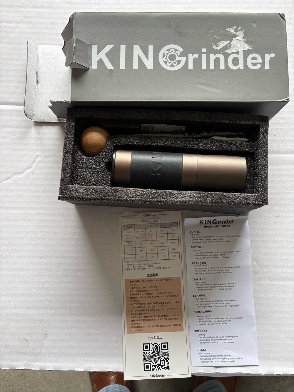 Kingrinder Portable Manual -Could Be Used Electronically Grinder